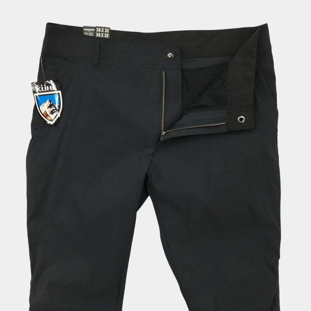 KUHL Renegade Afire Koal Black Tapered Performance Chino Pants Mens 36x32 NEW
